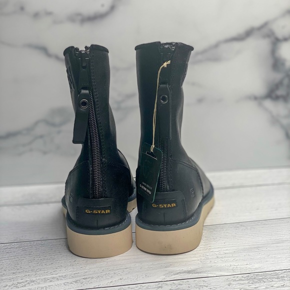 *NEW* G Star Raw black leather boots - Picture 3 of 5